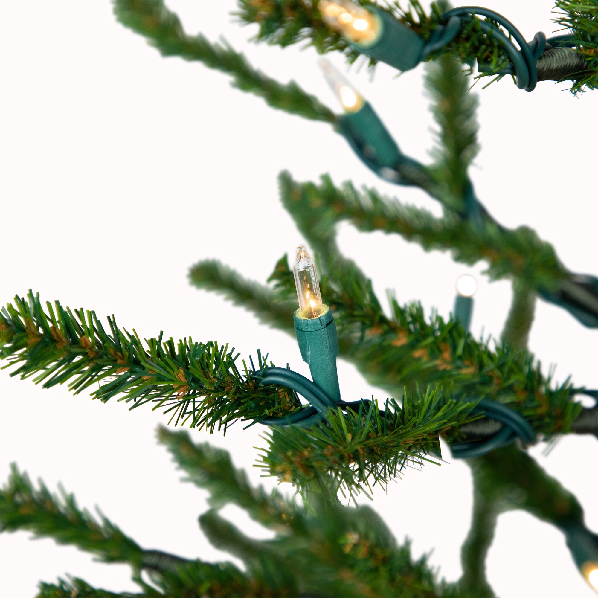 3ft. Pre-Lit Alpine Coral Artificial Christmas Tree, Clear Lights